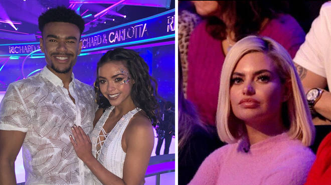 Megan Barton-Hanson supports beau Wes Nelson during Dancing On Ice