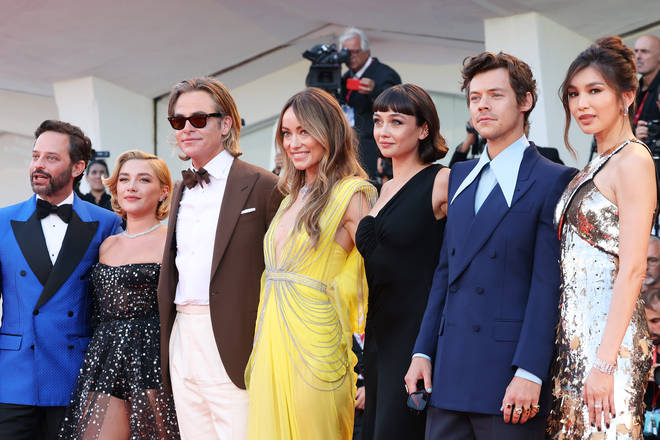 Don't Worry, Darling's Harry Styles, Olivia Wilde and Florence Pugh kept their distance