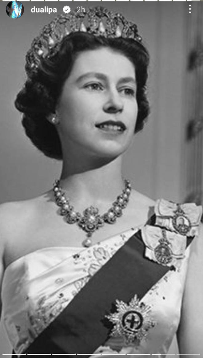 Dua Lipa paid tribute to Queen Elizabeth II following her passing