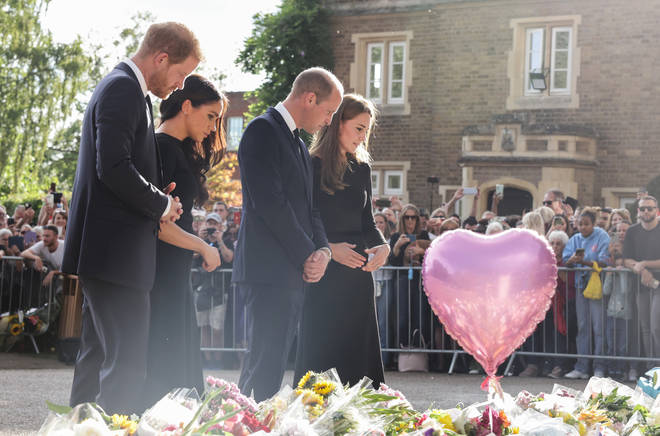 Prince Harry, Meghan Markle, Prince William and Kate Middleton at Windsor Castle
