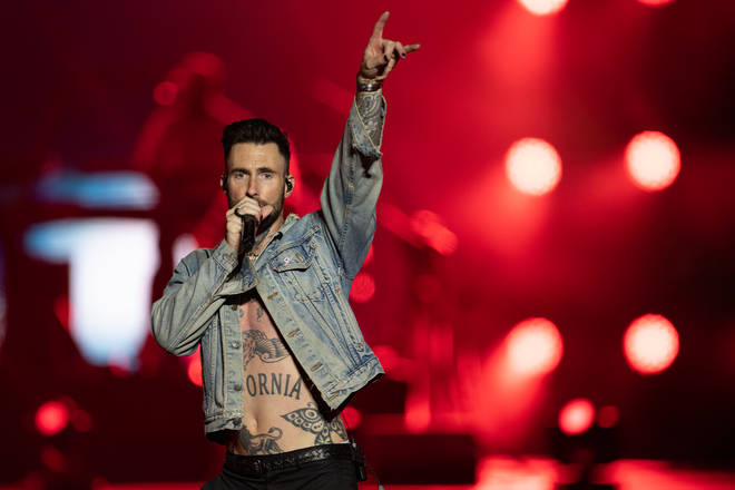 Adam Levine performs during the Maroon 5 Performance