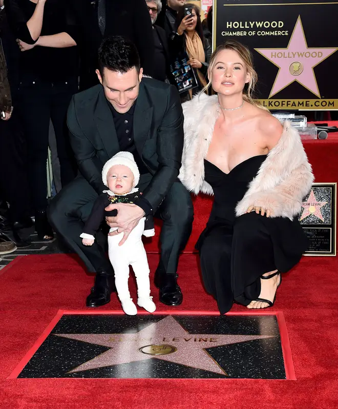 Adam Levine and Behati Prinsloo with their eldest daughter Dusty Rose