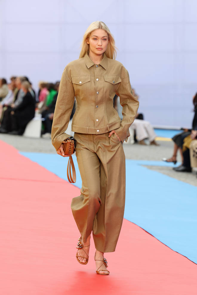 Gigi Hadid paraded during Paris Fashion Week