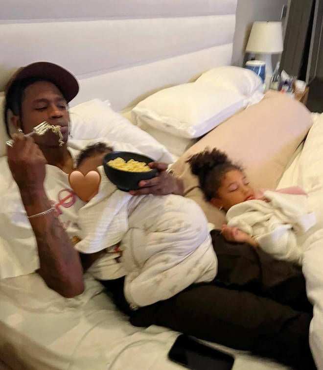 Kylie Jenner and Travis Scott share their son and daughter Stormi