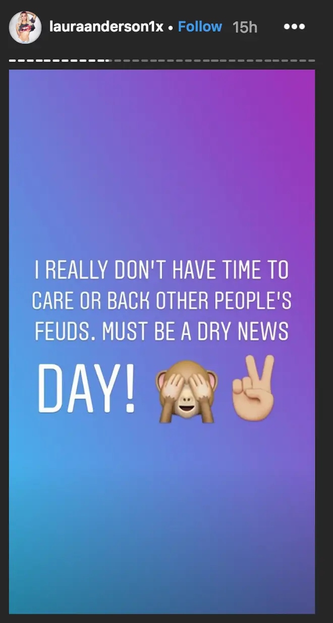 Laura Anderson posts cryptic Instagram about 'other people's feuds' after unfollowing Wes & Megan