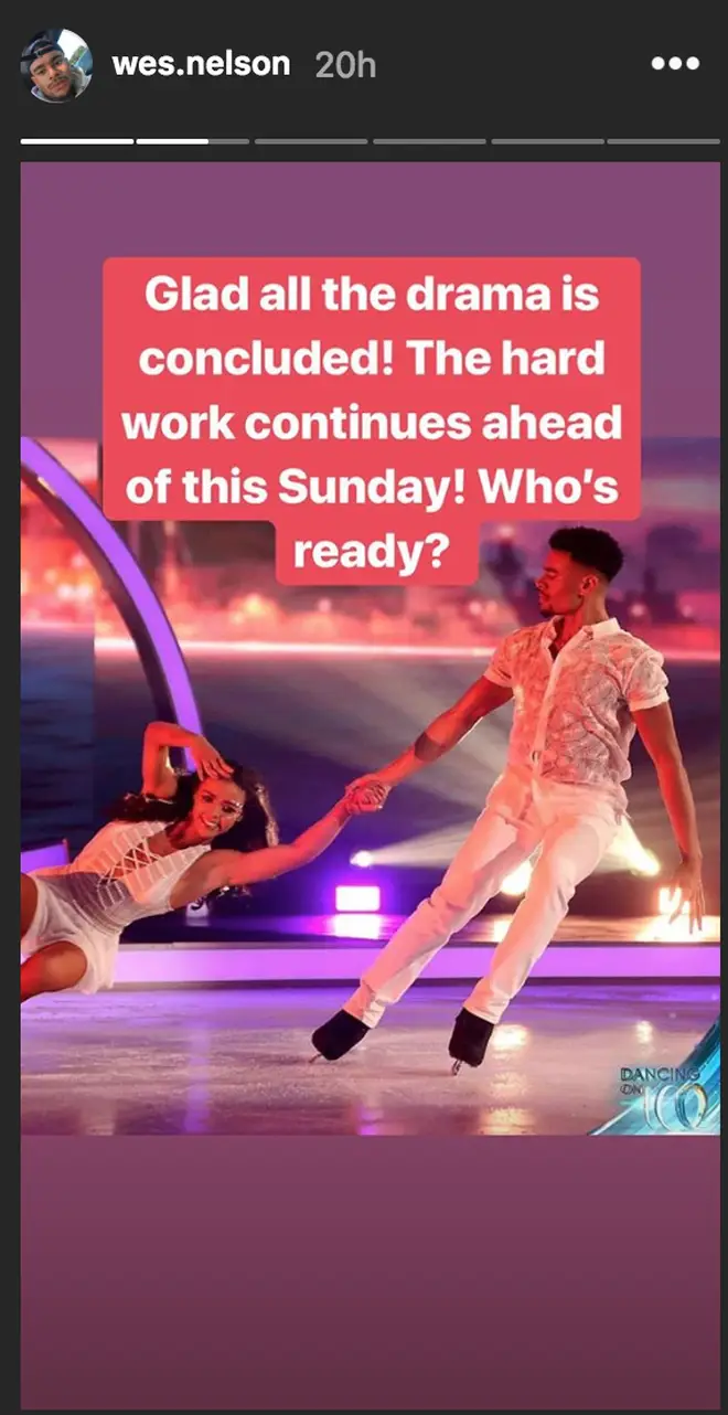 Wes Nelson gets hyped ahead of Dancing On Ice performance now 'drama is concluded'