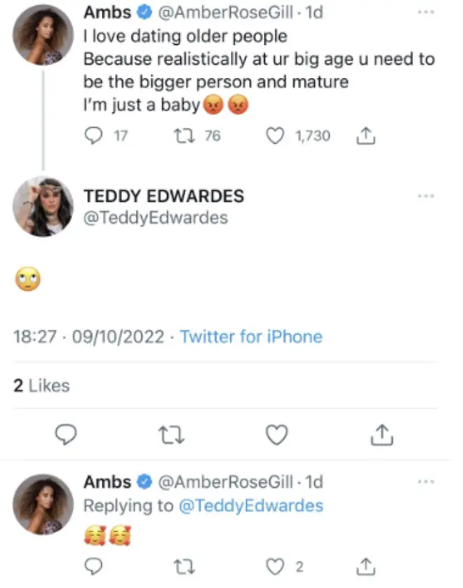 Amber Gill has sparked romance rumours with Teddy Edwardes