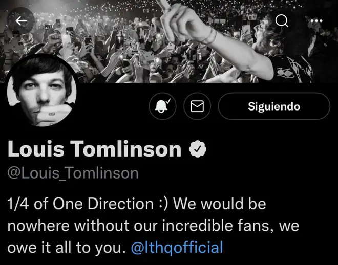 Louis Tomlinson's old Twitter bio