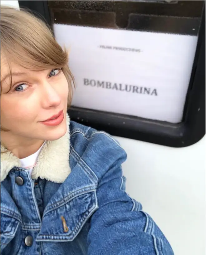 Taylor Swift shared a photo of her trailer.