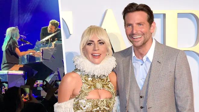 Lady Gaga invited Bradley Cooper to join her to sing 'Shallow' on stage