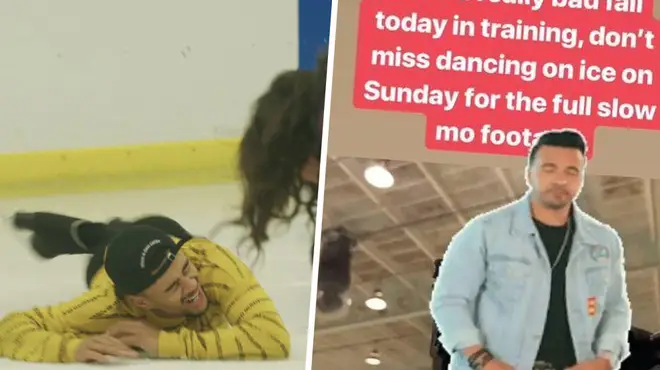 Wes Nelson took a dramatic fall during training for Dancing On Ice.