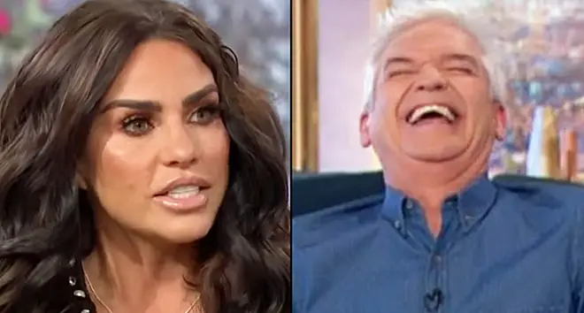 Katie Price on This Morning/Phillip Schofield laughing
