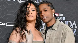 Rihanna and A$AP Rocky at the Black Panther: Wakanda Forever premiere