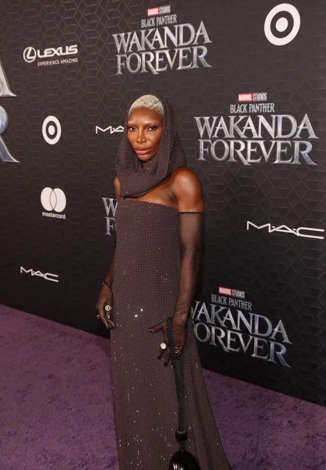 Michaela Coel attends the Black Panther: Wakanda Forever World Premiere