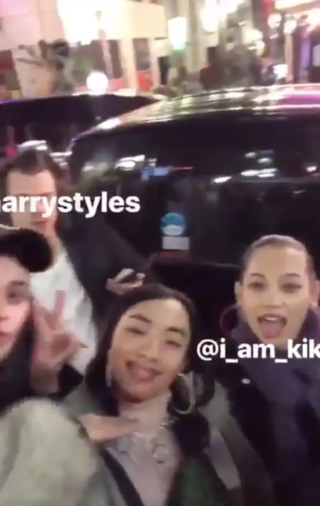 Harry Styles spotted in Instagram story with Kiko Mizuhara