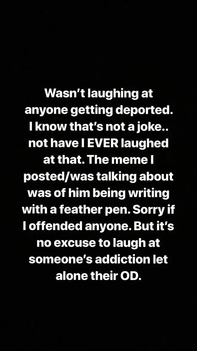 Demi Lovato apologised for her posts on her Instagram Story.