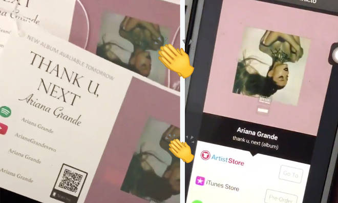 Fan makes interactive Ariana Grande album flyers