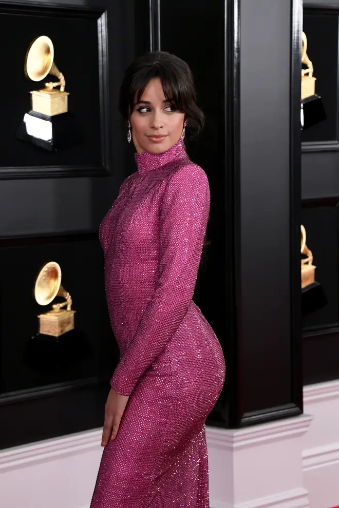 Camila Cabello was a giant pink disco ball ahead of her GRAMMY performance of 'Havana'