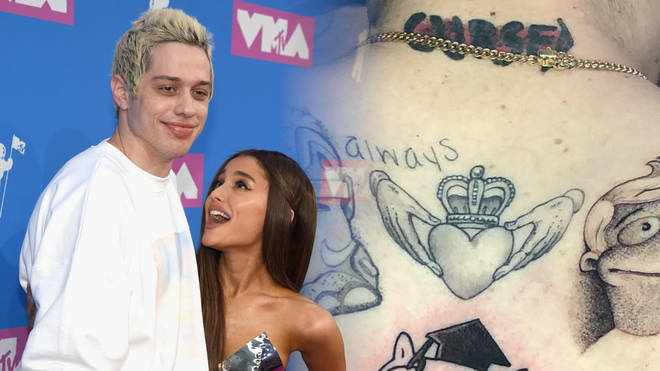 Pete Davidson has replaced his Ariana Grande tattoo with the word 'cursed'