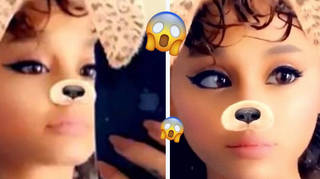 Ariana Grande gave a rare glimpse into her natural, curly hair