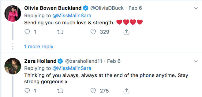 Love Island stars Olivia Buckland and Zara Holland support Malin Andersson after her loss