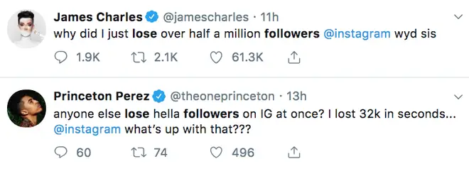 James Charles asks why he just lost half a million Instagram followers