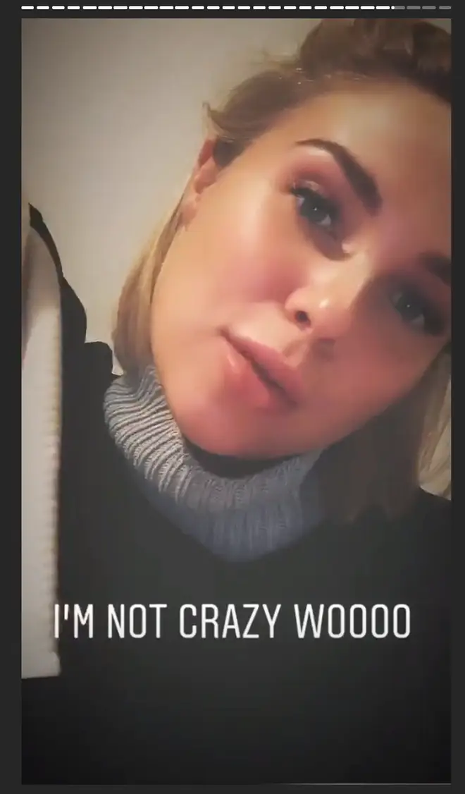 Gabby Allen takes to Instagram to say she's not crazy