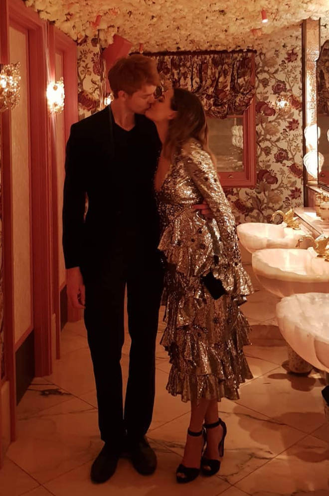 Emma and Dan shared a smooch as they spent Valentine's Day at Annabel's Mayfair