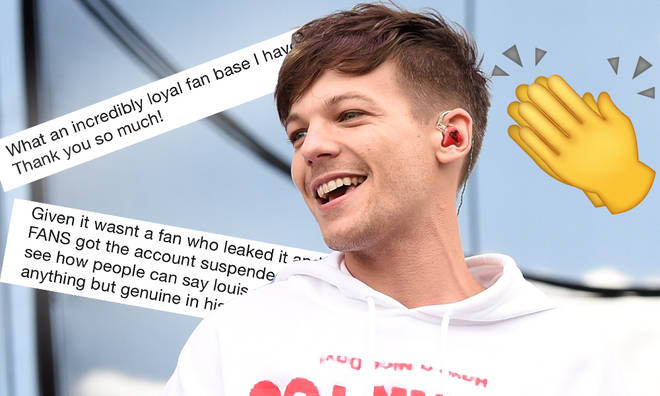 Louis Tomlinson thanked fans for helping remove his leaked single from social media