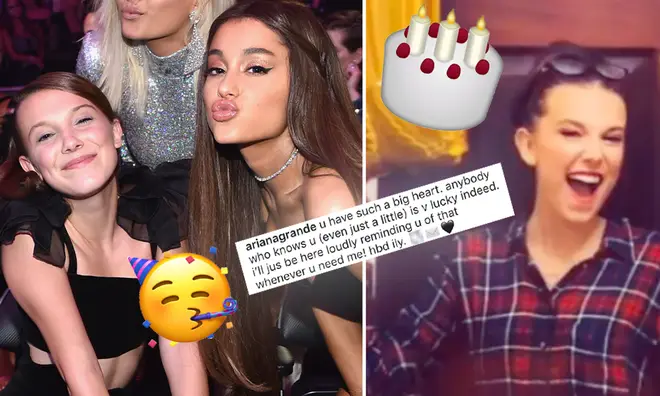 Ariana Grande wished Millie Bobby Brown a Happy Birthday