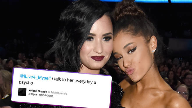 Ariana Grande responded to a troll who claimed she ignored Demi Lovato