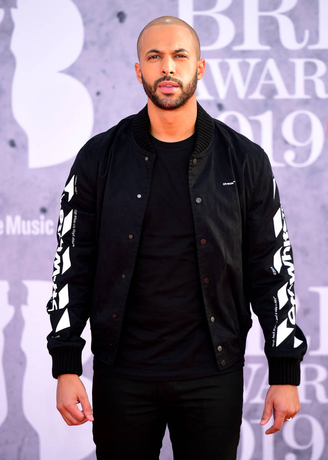 Marvin Humes arrives at the 2019 BRIT awards