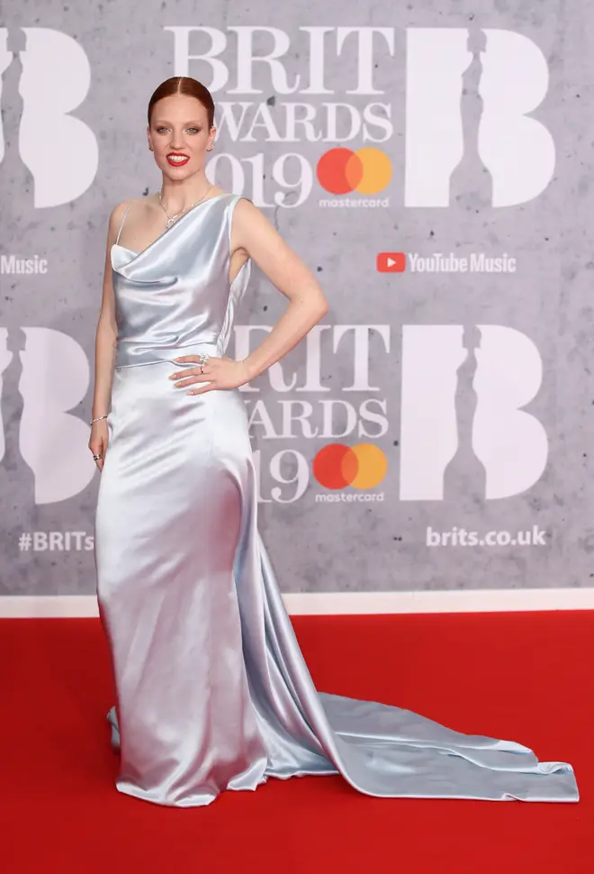 Jess Glynne has arrived at the 2019 BRITs and is walking the red carpet