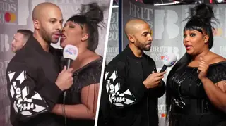 Lizzo licked Marvin Humes's face at the BRITs 2019!