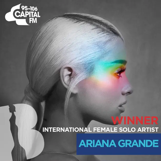 BRITs 2019 International Female Solo Artist winner - Ariana Grande