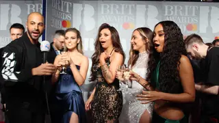 We pranked Little Mix with a GIANT glass of Champagne