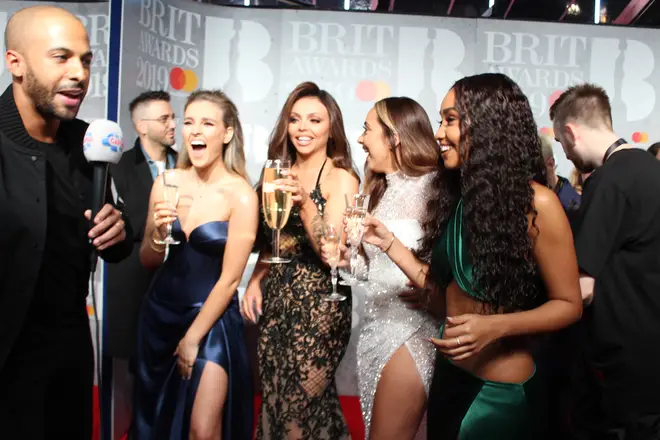 We think Jesy was happy with her Champers!