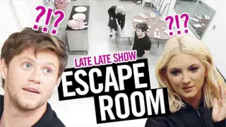 Niall Horan and Julia Michaels took part in the Late, Late Show Escape Room