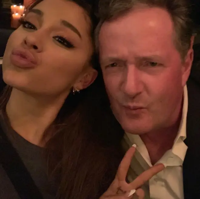 Piers Morgan met Ariana Grande, while in a LA restaurant