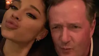 Piers Morgan met Ariana Grande, while in a LA restaurant
