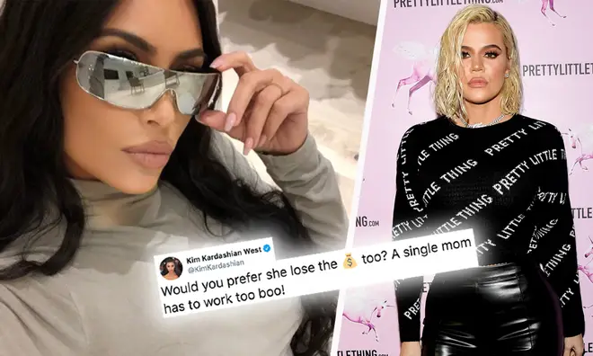 Kim Kardashian defends 'single mum' Khloé against troll