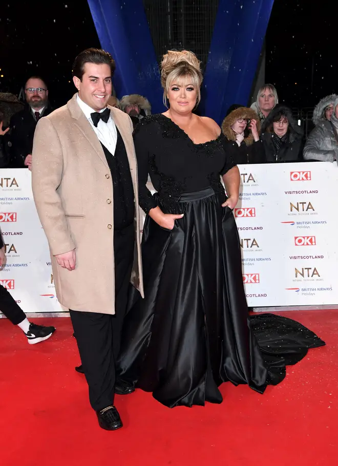 Gemma Collins and James Argent at the 2019 NTA's