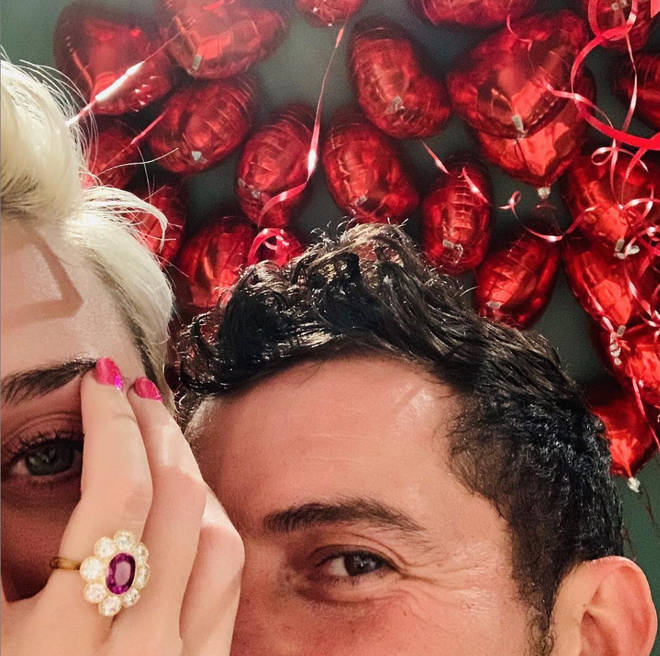 Katy Perry received a dazzling engagement ring from Orlando Bloom