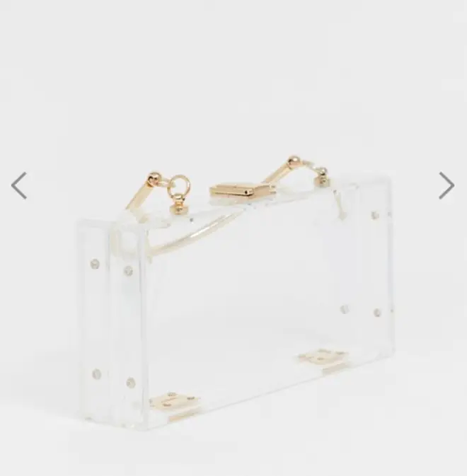 Clear plastic clutch from ASOS own collection