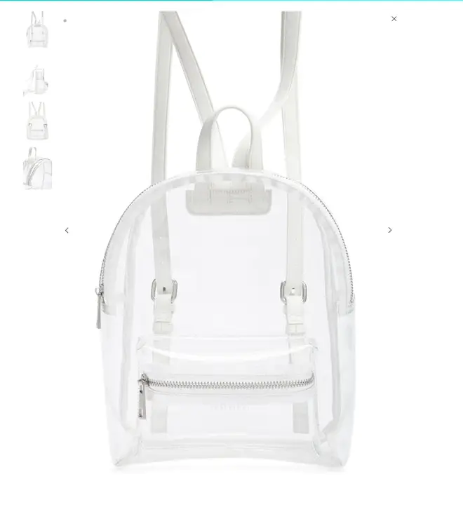 Clear rucksack from Forever 21