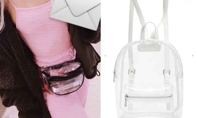 The best clear bags on a budget for Ariana Grande's Sweetener tour.