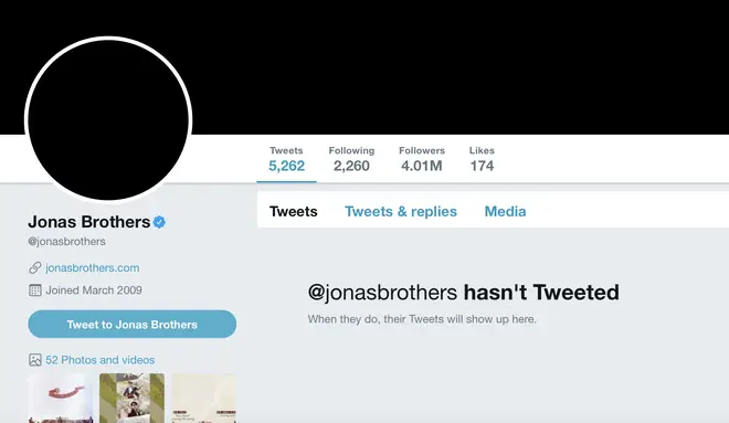 Jonas Brothers blacked out all of their social media accounts