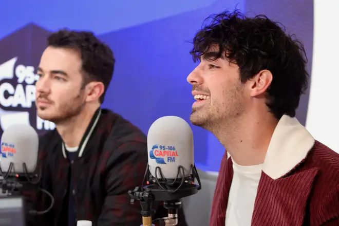 Joe and Kevin Jonas during their UK interview with Jimmy Hill