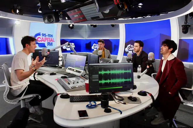 Nick, Joe and Kevin's interview with Jimmy Hill as they announce reunion of Jonas Brothers