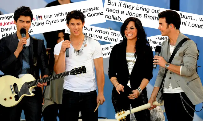 Fans are begging the Jonas Brothers to reunite with Demi Lovato
